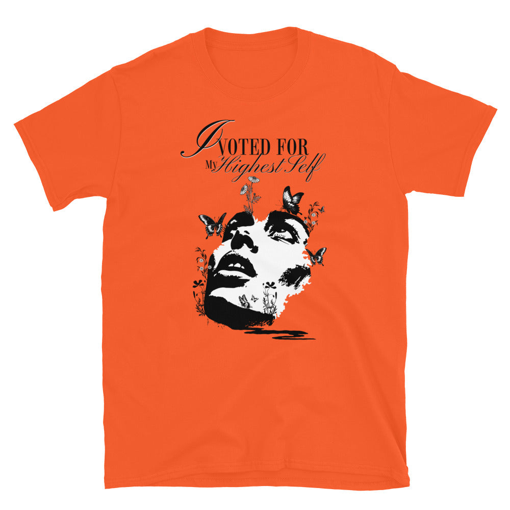 I Voted For My Highest Self TShirt - Orange Color - https://ascensionemporium.net